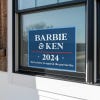 Barbie and Ken Funny Political Yard Sign in a Window