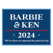 Barbie and Ken Funny Political Yard Sign