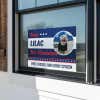 Custom Circle Photo Funny Political Yard Sign in a Window