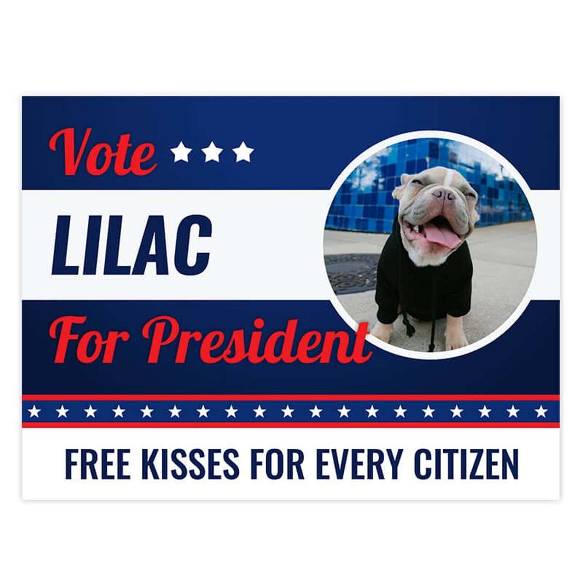 Custom Circle Photo Funny Political Yard Sign