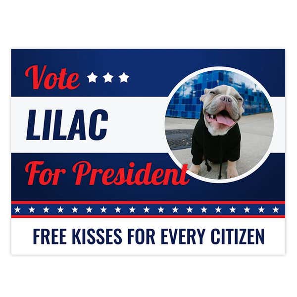 Custom Circle Photo Funny Political Yard Sign