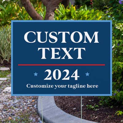 Custom Political Opinion Yard Sign - alternate view