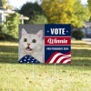 Custom Photo Funny Political Yard Sign in a Sunny Yard