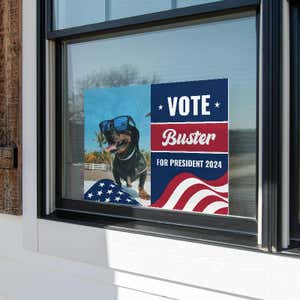 Custom Photo Funny Political Yard Sign in a Window