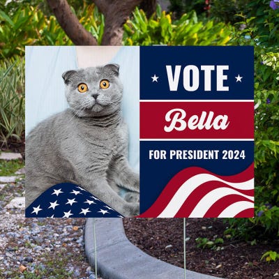 Custom Photo Funny Political Yard Sign - alternate view