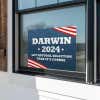 Darwin Funny Political Yard Sign in a Window