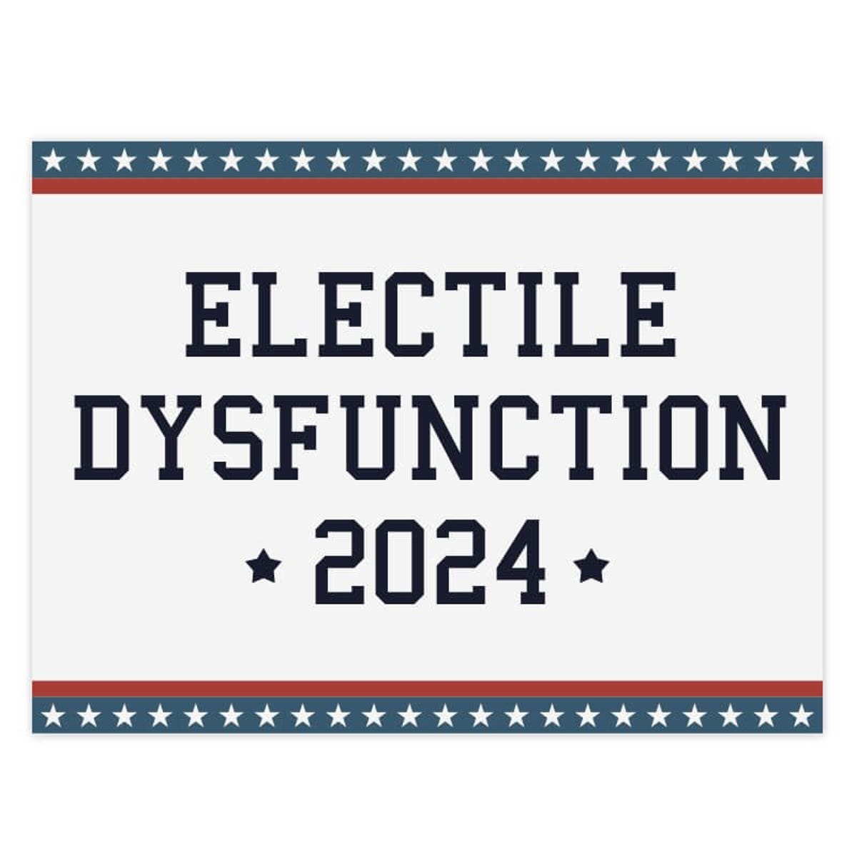 Electile Dysfunction Funny Political Yard Sign