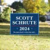 Scott Schrute Funny Political Yard Sign in a Sunny Yard
