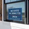 Scott Schrute Funny Political Yard Sign in a Window