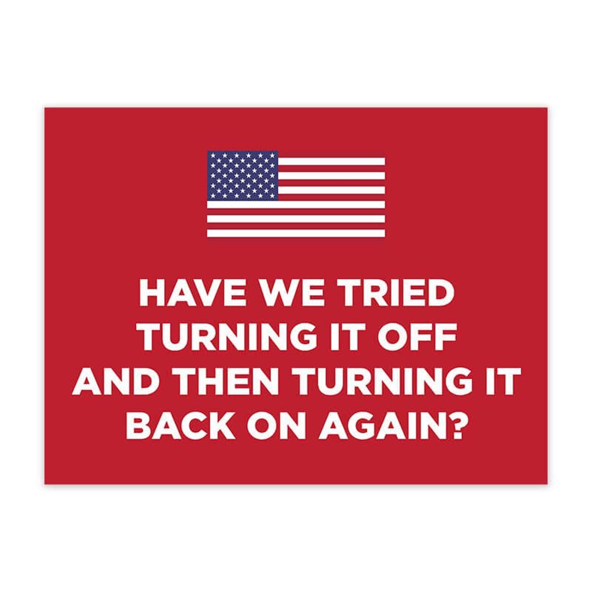 American Flag Funny Political Yard Sign