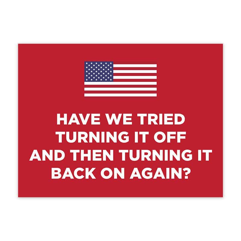 American Flag Funny Political Yard Sign