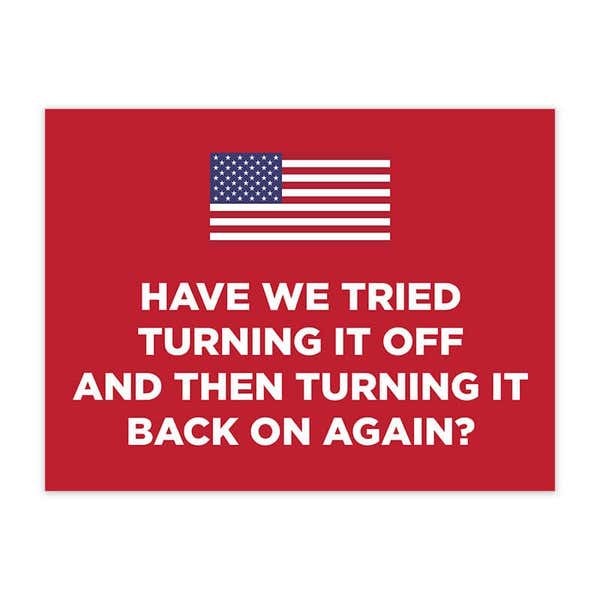 American Flag Funny Political Yard Sign