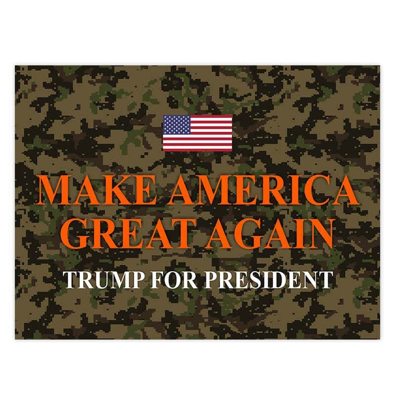 Camo MAGA Trump Yard Sign