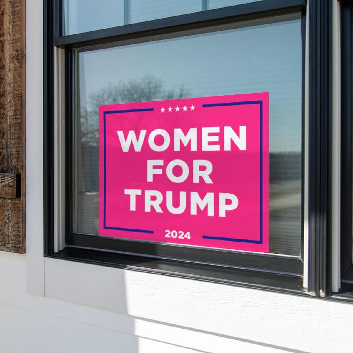 Women For Trump Yard Sign in a Window