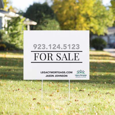 Custom For Sale Real Estate Yard Sign | Simple Design - alternate view