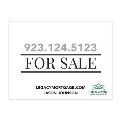 Custom For Sale Real Estate Yard Sign | Simple Design