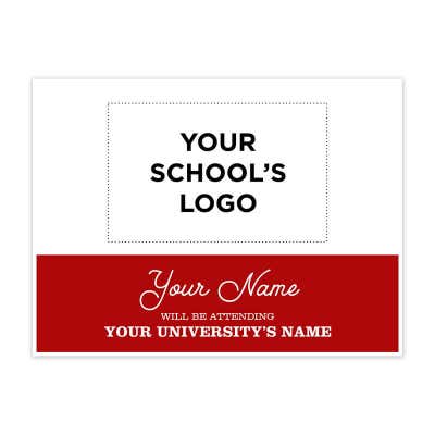 College Bound with School Logo Graduation Yard Sign