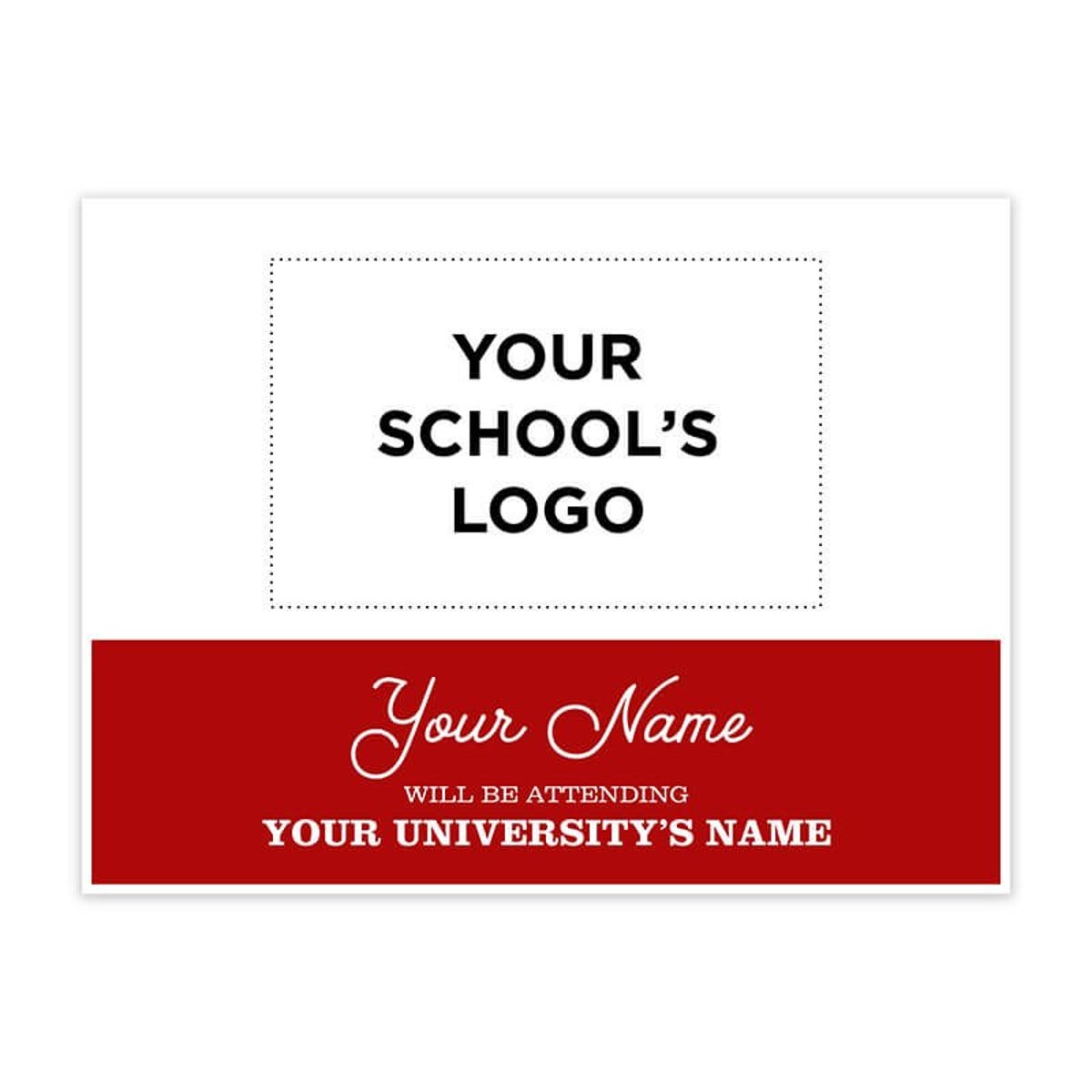 College Bound with School Logo Graduation Yard Sign