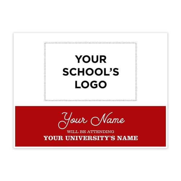 College Bound with School Logo Graduation Yard Sign