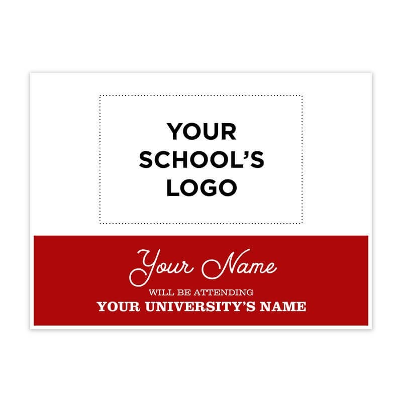 College Bound with School Logo Graduation Yard Sign