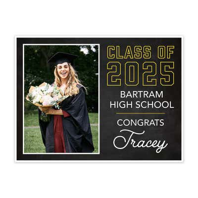Chalkboard Design Graduation Yard Sign - alternate view