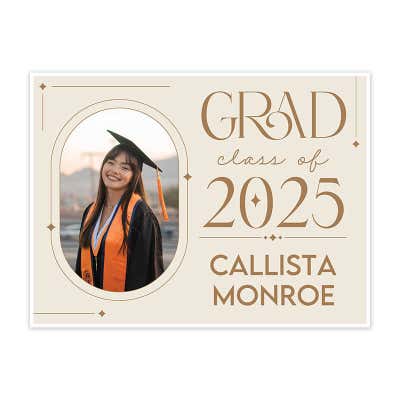 Modern Minimalist Graduation Yard Sign - alternate view