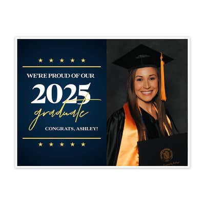 Star & Script Proud of Our Grad | Graduation Yard Sign - alternate view