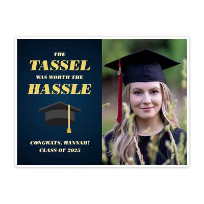 Graduation Tassel Was Worth the Hassle Yard Sign - alternate view