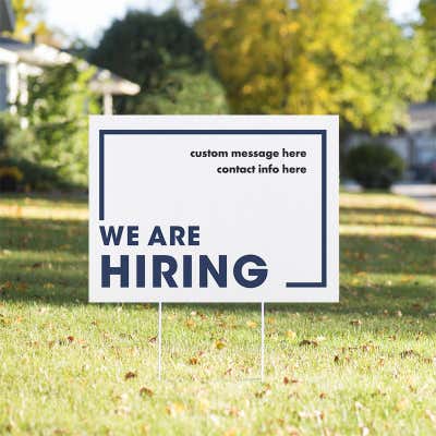 We Are Hiring Custom Sign - alternate view