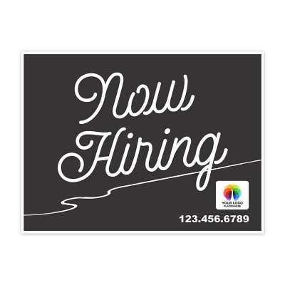 Now Hiring Sign | Script Design and Logo