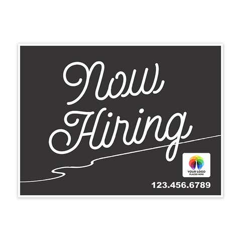 Now Hiring Sign | Script Design and Logo