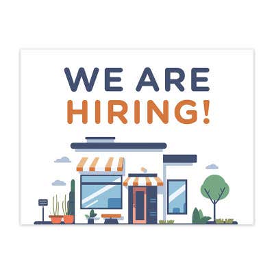 We Are Hiring Sign | Modern Building Design