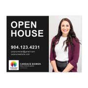 Open House Realtor Yard Sign with Agent Photo