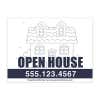 Open House Real Estate Yard Sign with Phone Number
