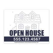 Open House Real Estate Yard Sign with Phone Number
