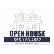Open House Real Estate Yard Sign with Phone Number
