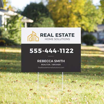 Custom Real Estate Yard Sign - alternate view