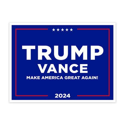 Trump Vance Blue Yard Sign