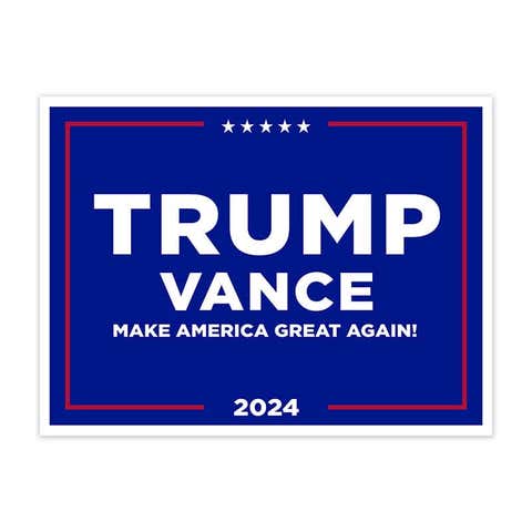 Trump Vance Blue Yard Sign