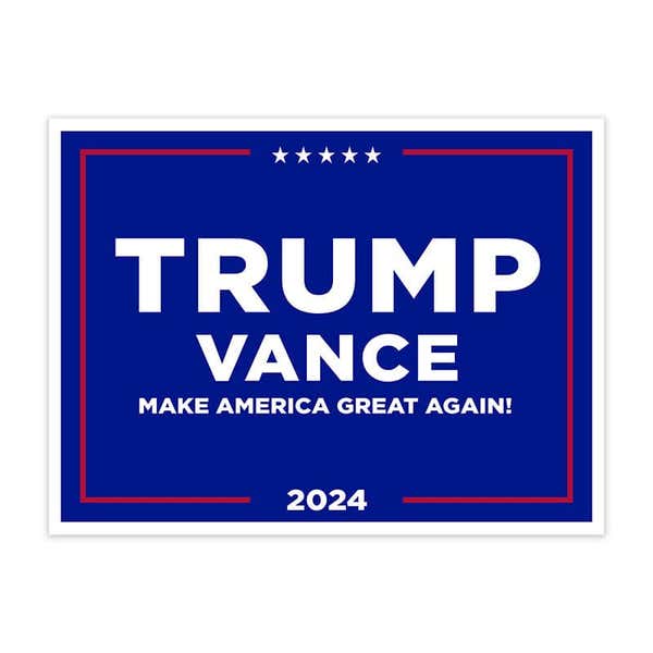 Trump Vance Blue Yard Sign