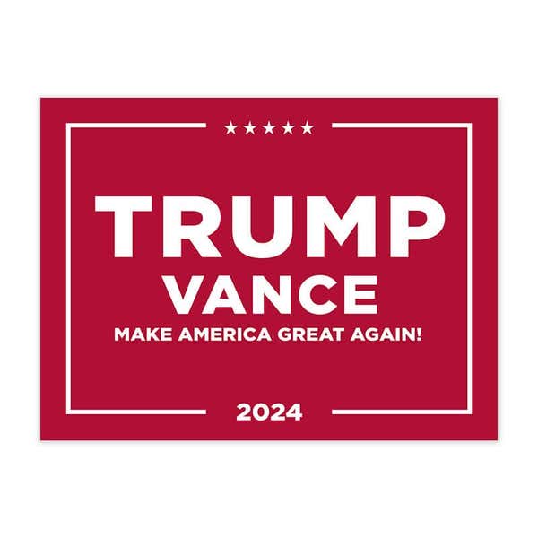 Trump Vance Red Yard Sign