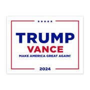 Trump Vance White Yard Sign