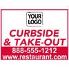 Curbside and Takeout Yard Sign 