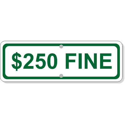 Custom Fine Add-On Aluminum Sign Green | 4" x 12"