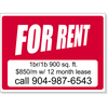 Custom For Rent Sign