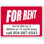 Custom For Rent Sign
