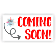 Custom Logo 3' x 6' Coming Soon Arrow Banner