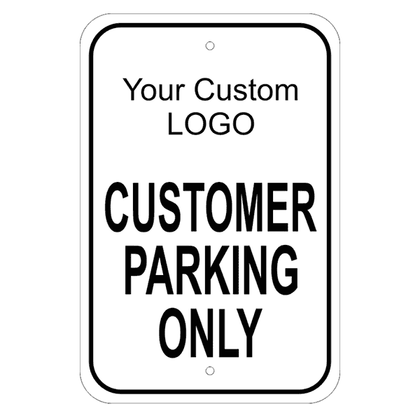 Custom Business Logo Visitor Parking Sign
