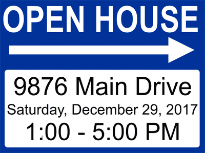 Basic Open House Arrows Sign