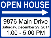 Custom Open House Sign with Arrow